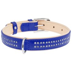 Ошейник COLLAR Brilliance со стразами маленькими 3878/3031/3059 38-49 см синий