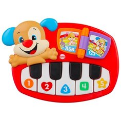 Интерактивная развивающая игрушка Fisher-Price Смейся и учись. Пианино Щенка (DLK15) красный