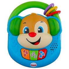 Интерактивная развивающая игрушка Fisher-Price Смейся и учись. Музыкальный плеер Ученого Щенка (FTN20) голубой/зеленый