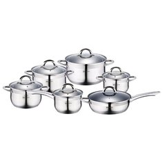 Набор посуды Rainstahl 1218-12RS/CW 12 пр. стальной