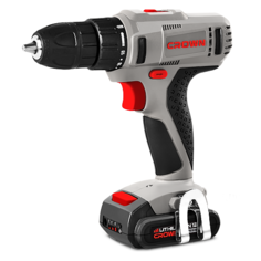 Аккумуляторная дрель-шуруповерт CROWN CT21052LH-1.5 BMC 25 Н·м серый/черный