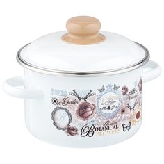 Кастрюля Appetite Roses 2 л, белый/бежевый