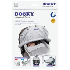 DOOKY- XPLORYS накидка на коляску и автокресло Light Grey Crowns