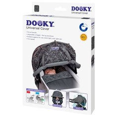 DOOKY- XPLORYS накидка на коляску и автокресло grey leaves