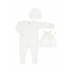 Комплект одежды lucky child размер 18 (56-62), молочный