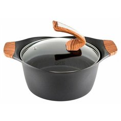 Кастрюля GIPFEL Pasat 5,96 л, черный/коричневый