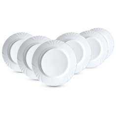 Luminarc Набор обеденных тарелок Cadix 25 см 6 шт белый
