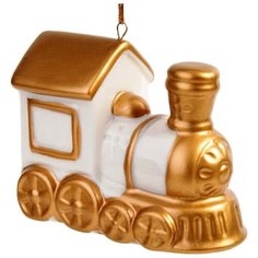 Елочная игрушка Magic Time Паровозик (78526) белый/золотой