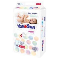 Yokosun подгузники L (9-13 кг) 54 шт.