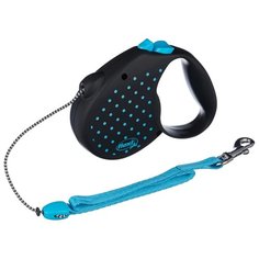 Поводок-рулетка для собак Flexi Color M тросовый голубой 5 м