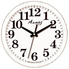 Часы настенные кварцевые Алмаз B28-B32 белый