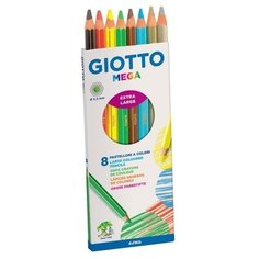 GIOTTO Цветные карандаши Mega 6 цветов +1 золото +1 серебро (225400)