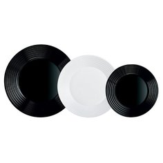 Столовый сервиз Luminarc Harena Black&White 18 предметов черный/белый