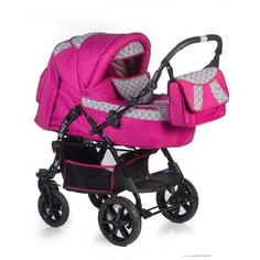 Коляска-трансформер Babyhit Lendy малиновый/серый