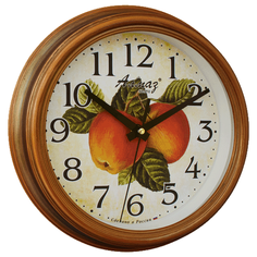 Часы настенные кварцевые Алмаз C35 бронза/бежевый