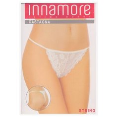 Innamore Трусы Стринги низкой посадки Castagna кружевные, размер 2, bianco