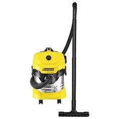 Профессиональный пылесос KARCHER WD 4 Premium 1000 Вт серебристый/желтый
