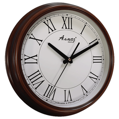 Часы настенные кварцевые Алмаз A16/A17 коричневый под дерево