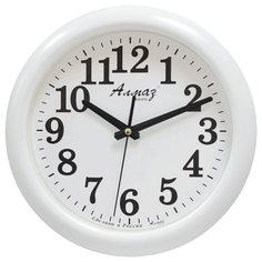 Часы настенные кварцевые Алмаз H02 белый