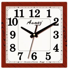 Часы настенные кварцевые Алмаз K33 коричневый