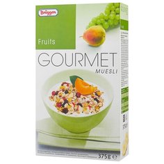 Мюсли Bruggen Gourmet хлопья фруктовые, коробка, 375 г