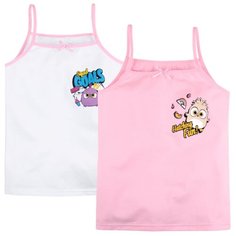 Майка Bossa Nova 2 шт., размер 32, белый/розовый