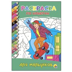 Проф-Пресс Раскраска по номерам. Для мальчиков.