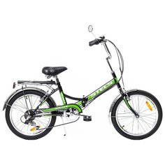 Городской велосипед STELS Pilot 450 20 Z011 (2018) черный/зеленый 13.5" (требует финальной сборки)