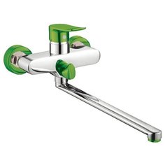 Смеситель универсальный Gota Rocio G72232 однорычажный лейка в комплекте двухцветный хром/зеленый