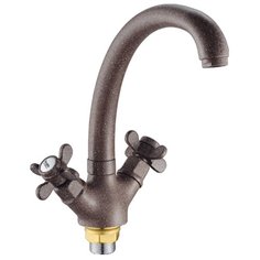 Смеситель для кухни (мойки) Gota Rocio G723903 двухрычажный кофейный