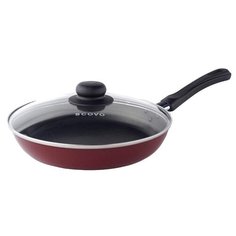 Сковорода Scovo Expert СЭ-026 20 см, с крышкой, бордовый