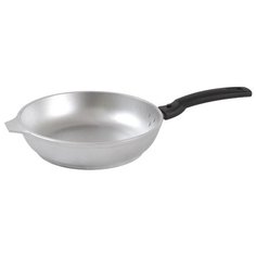 Сковорода Kukmara с222 22 см, с ручкой, серебристый