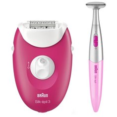 Эпилятор Braun 3-420 Silk-epil 3 розовый