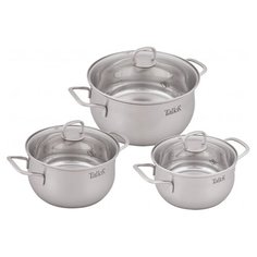 Набор кастрюль Taller Бригг TR-7120 6 пр. серебристый