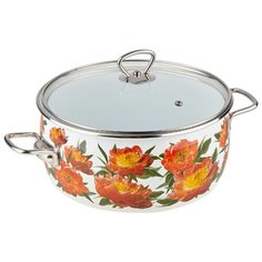 Кастрюля Vitross Peony 1,5 л, белый/оранжевый