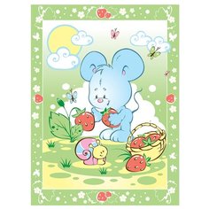 Одеяло Baby Nice D121511 85х115 см "Земляничная поляна", зеленый