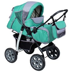 Коляска-трансформер Alis Amelia зеленый/светло-серый