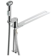 Смеситель для биде Rossinka Silvermix X25-56 однорычажный встраиваемый лейка в комплекте хром