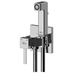 Смеситель для биде Rossinka Silvermix X25-53 однорычажный встраиваемый лейка в комплекте хром