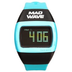 Пульсометр с функцией шагомера MAD WAVE Pulse-Watch голубой/черный
