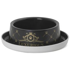 Миска Moderna Trendy Dinner Luxurious Pets 17 х 5,3 см 350 мл черный
