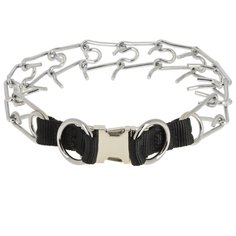 Строгий ошейник КАСКАД Профи (07555351), 59 см серебристый / черный