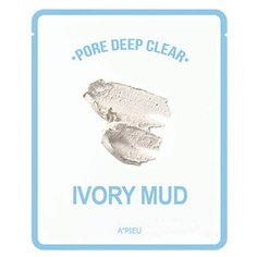 APIEU тканевая маска Pore Deep Clear Ivory Mud на основе глины, 15 г
