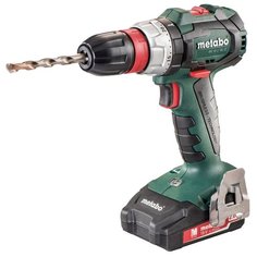 Аккумуляторная дрель-шуруповерт Metabo BS 18 LT BL Q 2.0Ah x2 Case 60 Н·м зеленый/черный