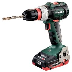 Аккумуляторная дрель-шуруповерт Metabo BS 18 LT BL Q 4.0Ач х2 кейс 60 Н·м зеленый/черный