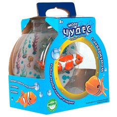 Робот Море Чудес Рыбка-акробат Лаки с аквариумом оранжевый/белый