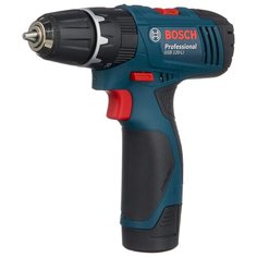 Ударная аккумуляторная дрель-шуруповерт BOSCH GSB 120-LI 1.5Ач х2 кейс 28 Н·м синий/черный
