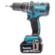 Ударная аккумуляторная дрель-шуруповерт Makita DHP480RME 54 Н·м синий/черный