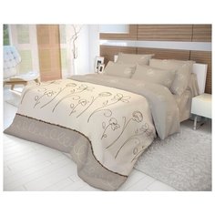 Постельное белье 1.5-спальное Волшебная ночь Фиалка Монмартра 711148 ранфорс бежевый/коричневый