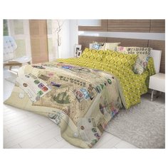 Постельное белье 2-спальное Волшебная ночь Travel 716290 ранфорс бежевый/желтый